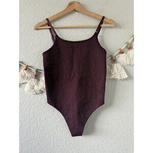Lululemon Underneath It All Bodysuit Seamless Thong On The Move Dark Adobe Nylon